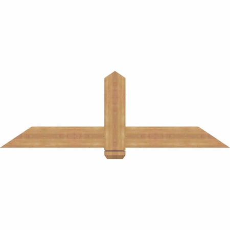 Ekena Millwork Eugene Smooth Timber Gable Bracket, Western Red Cedar, 60"W x 20"H x 1 1/2"D x 5 1/2"F, 8/12 Pitch GBW060X20X0206EUG00SWR